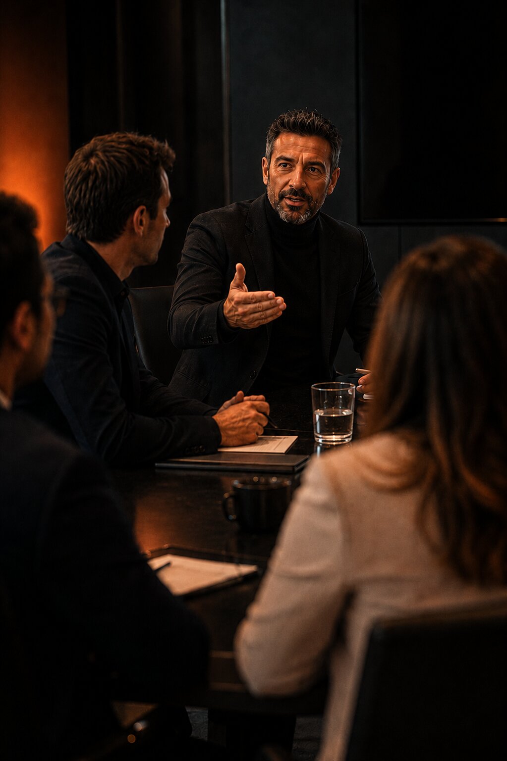 A leader in command of the room